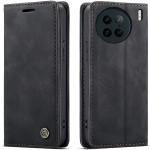 Excelsior Premium Retro PU Leather Wallet Flip Case Cover for Vivo X90 Pro 5G (Black)