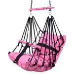 JD ENTERPEISE Cotton Baby Swing Chair for Kids Baby's Children Folding and Washable 1-6 Years with Safety Belt/Home,Garden Jhula for Babies|Swing for Kids | Seat and Back Side 16x16 inch (Pink)