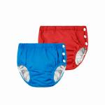 Chinmay Kids Combo of Baby Swim Diaper Waterproof Reusable Leakproof Adjustable Infant Pool Pant Boys Girls Swimsuit, Age Group - (4 months - 3 Years) (Pack of 2, Red,Blue)
