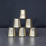 Indian Bartan Brass Tea Glasses (set of 6)