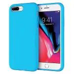 LIRAMARK Liquid Silicone Soft Back Cover Case for Apple iPhone 7 Plus / 8 Plus (Sky Blue)