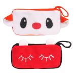 Kiddiewink Cute Soft Plush Cartoon Character Pouches/Birthday Return Gift/School Supply Pouch case with Smooth Zipper Pack of 2