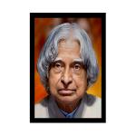 Dharvika Innovations Synthetic A P J Abdul Kalam Frame Painting Home Decorative Gift Item With Frame, 14 X 20 Inch