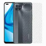 Kite Digital Oppo F17 PRO Back Screen Protective Film Carbon Fiber Skin Transparent Screen Guard Sticker (Pack of 3)