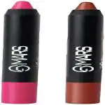MARS Long Lasting Crayon Lipstick up to 12 Hours Stay( 07-Let's Do It,10-Girl Power) Pack of 2