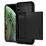 Spigen Slim Armor CS Black TPU and Polycarbonate Lightweight Back Cover Case Compatible with iPhone X and iPhone Xs 14.9 x 1.44 x 7.8 cm