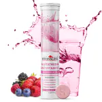 SwissLife Forever Vegan L-Glutathione 600 mg with Vitamin C 40 mg | for Glowing Skin, Antioxidant activity, Skin Brightening, Detoxification, Pigmentation and Tan removal | for Men & Women | Orange flavour | 15 Veg Effervescent Tablets