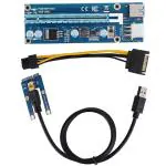 Tech- i PCIe Adapter Power Cable Fixed Buckle Slot Mini PCI-E to PCI Express16x Extender Riser 6pin Interface for Mining