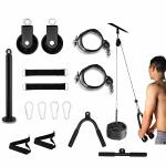 Hashtag fitness Upgraded LAT Pull Down Cable Machine Attachments Weight Cable Pulley