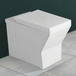 Plantex Platinium Ceramic Floor Mounted Western Toilet/Water Closet/Commode With Soft Close Toilet Seat S Trap Outlet (APS 734, White)