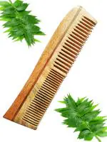 Evana Handcraft Pure neem wooden comb for hair growth| Model 3 | women/men/kids | anti dandruff | Thin and Wide Teeth | Non-static | Eco-Friendly