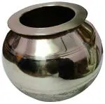 Ashikavin Brass Batua Multi Size Silver Look with Health Benefits