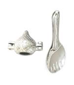 Urban buy Aluminium Gujiya Mould With Stainless Steel Rice Palta Spoons and Multicolour, Pack of 2