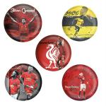 Dhcrafts Multicolor Metal Jadon Sancho, Alexander Arnold, David Beckham, Wayne Rooney, Steven Gerrard Printed Fridge Magnet, 5.8 Cm (Pack Of 5)