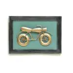 Vedas Exports Multicolor Iron Bike Frame Wall Decor 12.5 inch