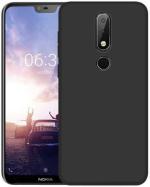 Wellchoice Back Cover for Nokia 6.1 Plus (Black, Grip Case)