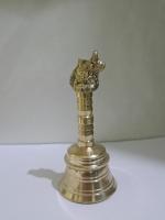 D Viswa Nandi Pooja Brass Bell / Nandi Puja Hand Ghanti - Height 11.5 CM