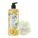Lux Botanicals Bright Skin Shower Gel, 450 Ml With Loofah (Combo Of 2)
