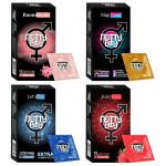 NottyBoy Multi Variety Flavour Pack 4in1, Dotted, Ribbed, Long Time, Extra Lube Condoms- 40 Pieces