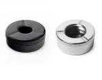 Dynore Stainless steel Black/Silver Round Lid Ash Tray- Set of 2