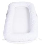 Kiddery Store White Newborn Lounger Baby Nest Organic Cotton Portable Bed for Infants 0-8 Months White