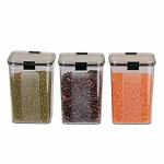 LEAWALL Purple Plastic Airtight Manual, Dishwasher Safe Lock and Lock Food Storage Green Plastic Grocery Sugar Flour and Baking Supplies Dishwasher Safe Containers 13 x 13 x 13 Cm Pack of 12