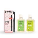Perfora Electric Toothbrush - 001 & Mouthwash | Sonic & Automatic Smart Power Toothbrush For Complete Oral Dental Hygiene | Alcohol-Free Anti Plaque Mouth Wash For Freshness | Set of 3 | Lemon Mint & Thyme Mint