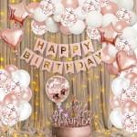 Party Midlinkerz Rose Gold Happy Birthday Decoration Kit (Pack of 53)