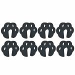 Safe-o-kid Fit All Sleek Design Strong Silicone Door Stopper- Black Pack of 8