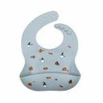 MARRON Silicone Grey printed Bib '