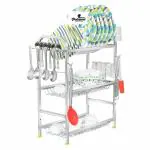 PALOMINO Stainless Steel Moto 3 Layer Shelf Dish Rack Kitchen Organizer (24 X 18 Inch)