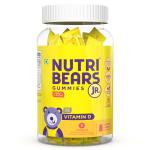 NutriBears Vitamin D Gummies for Kids and Adults (30 Gummy Chewable, Lemon Flavour) 400 IU Per Gummy, Promotes Positive Mood and Enhances Calcium Absorption, Vegetarian Supplement