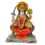 INTEXTURE GALLERY 99 Santoshi Mata Handpainted Idol For Success & Gifts/Pooja Room/Home Decoration(5x3x6) (Red)