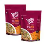 Yogabar Super Muesli, No Added or Hidden Sugar, Breakfast Muesli with Probiotics & Prebiotics, 82% Almonds + Whole Grains + Chia Seeds + Flax Seeds, 400g Pack of 2