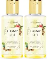 Parwati Gramudyog Herbal Products Herbal Hair Oil, Khadi Castor Oil Hair Oil (200 ML) Pack of 2