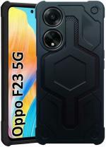 MOZETTE Back Cover for OPPO F23 5G (Black, Dual Protection, Pack of 1)