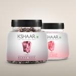 Kshaar, Lake Salt (Powder) + Black Salt (1600gms, Pack Of 2 X 800g)