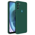 Rakulo Liquid Silicone Flexible with Camera Protection Soft Back Cover Case Motorola Moto G71 (Green)