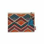 Aakrutii Women Multicolor Embroiedred Cotton Zipper Pouch (Pack of 1)