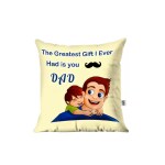 Paperholic Creations Dad Quote Print Cushion Cover 12x12 With Filler- Birthday-Anniversary Gift for Father, Father's Day Gift for Dad, Daddy To Be Gifts, Cushion Gift for Father