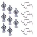 Lonestar Sc01 Stainless Steel Curtain bracket Parda Holder,curtain Hooks,Curtain Support, Rod Rail Bracket Metal  (Pack of 16)