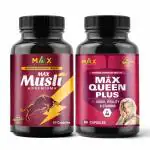 Max Ayurveda Musli Premium For Men & Max Queen Plus For Women (60 capsules + 60 capsules)