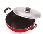 RBGIIT Non Stick 3 Layer Coating Kadai Kadhai Works Gas & Induction Both Suitable Cookware Set Pan With Lids KC-128