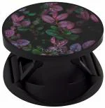 Eggshell Mobile Stand | Phone Holder for Hand Expanding Phone Holder Premium Finger Grip (Socket) Stand Finish Effect Black Stand and Fold Compatible All Basic Cell Phone & Tablets (Barberry Leaves)