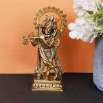 ARTVARKO Decorative Brass Krishna Idol Statue (6 x 3 cm)