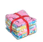 JARS Collections Set of 12 Soft and water absorbent Microfibre Printed face Towel- Multicolor (25x25 cm)