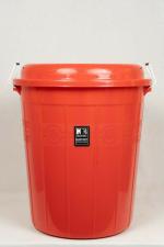 KKR INDUSTRIES Heavy Duty Plastic Storage Drum With Cap 40 Litre (Red) 40L Plastic Bucket (Red)