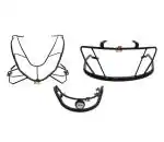 Mahabir Iron Black Coated Guard Set For Scooter Burgman Street 125 Bs6