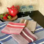 Pixel Home Decor Multicolour Cotton Large Kitchen Towels For Home, 45 X 70 Cm (Set Of 4)