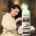 Edith Naturals 100% Pure Organic Virgin Coconut Oil For Hair , skin , and Baby massage Hair Oil (200 ml)